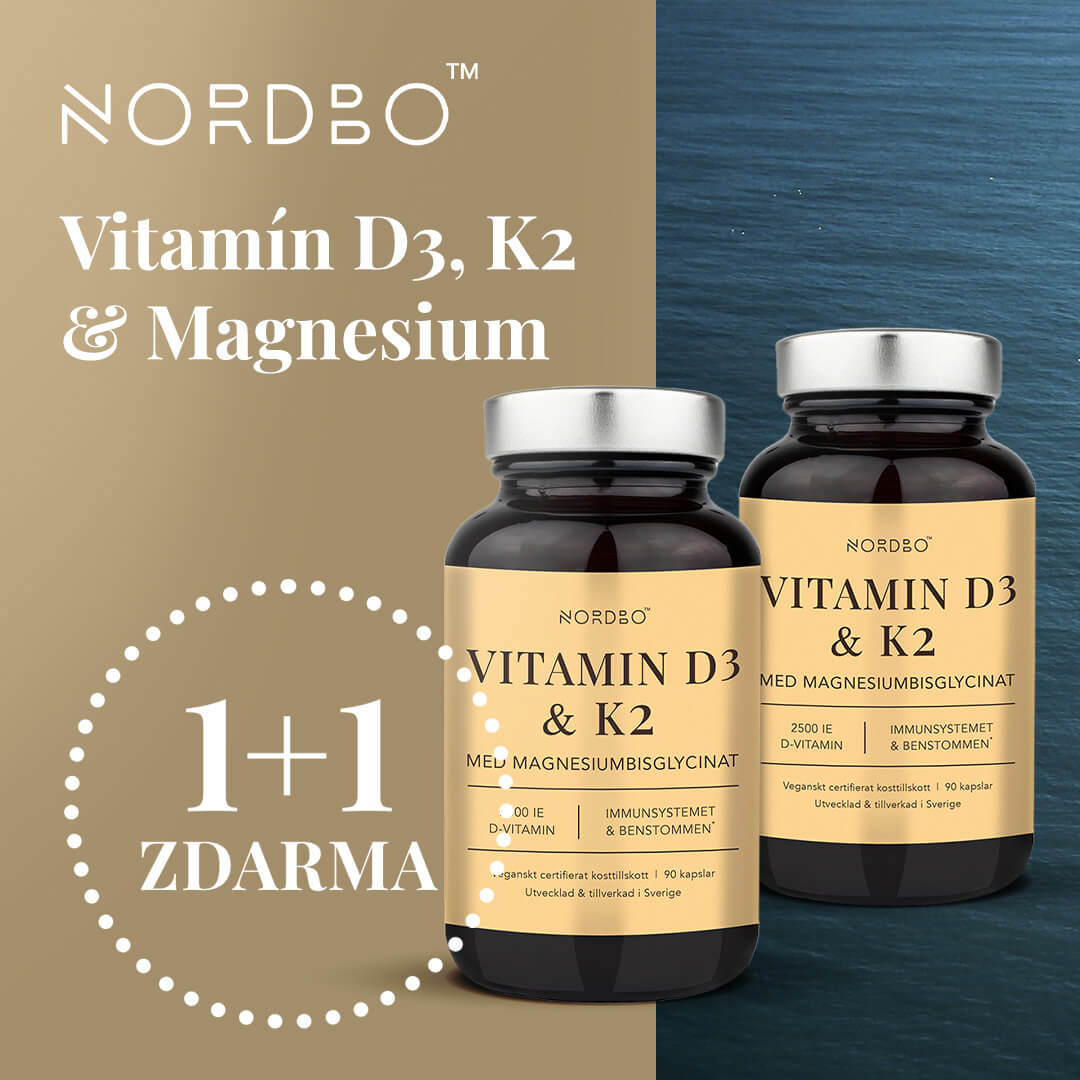 Nordbo Vitamin D3 & K2 1+1 ZDARMA